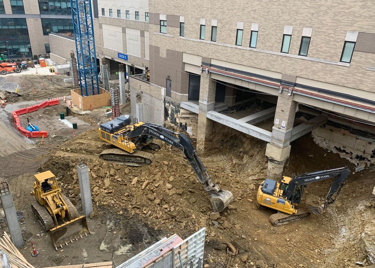 Nelson Stark site development equipment at job site